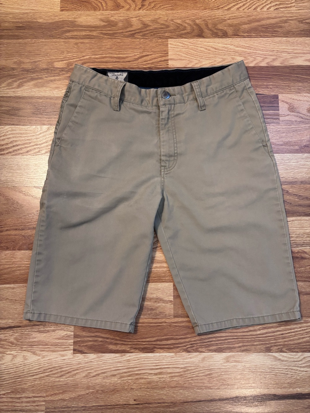 Volcom Limestone Big Youth Boys Khaki/Light Tan Chino Shorts Size 29/18